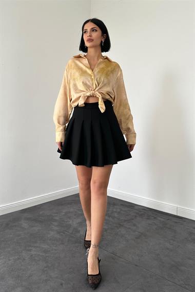 Toptan Bej Batik Desen Gömlek