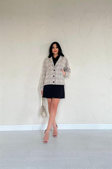 Toptan Bej Desenli Gömlek