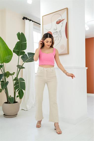 Toptan Bej İspanyol Pantolon