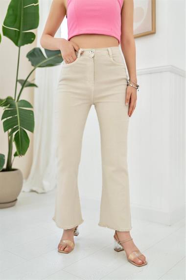 Toptan Bej İspanyol Pantolon