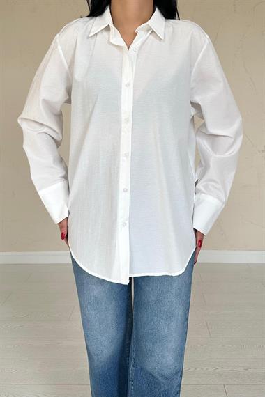 Toptan Beyaz Poplin Gömlek