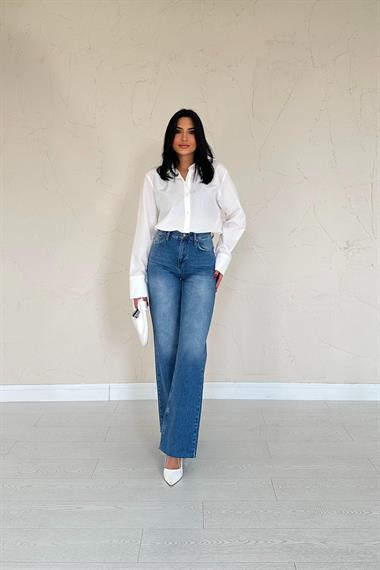 Toptan Beyaz Poplin Gömlek