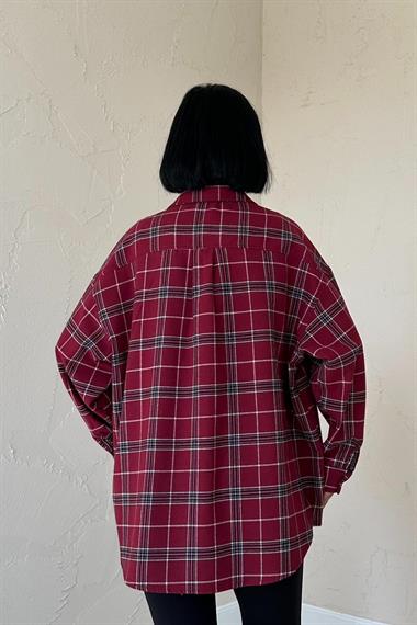 Wholesale Burgundy Plaid Shirt