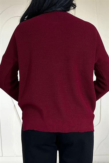 Toptan Bordo Triko Kazak