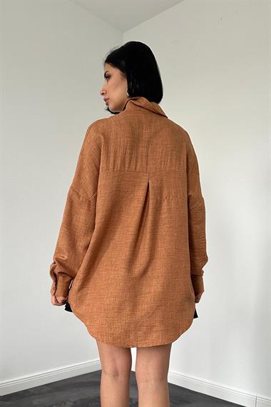 Wholesale Camel Classic Irregular Stoned Shirt