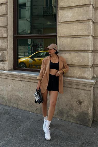 Toptan Camel Oversize Ceket