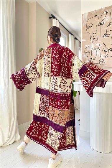 Wholesale Patterned Ethnic Patterned Cardigan