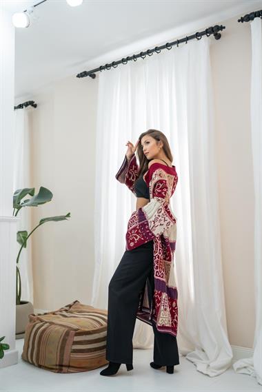 Wholesale Patterned Ethnic Patterned Cardigan