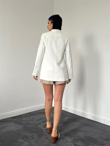 Toptan Ekru Blazer Ceket