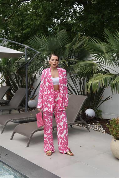 Toptan Fuşya Ceket ve Pantolon Takım