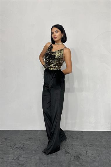 Toptan Gold Askılı Degaje Bluz