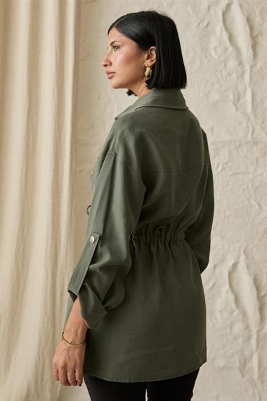 Wholesale Khaki Snap Tunnel Shirt