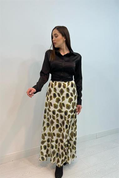 Toptan Haki Desenli Etek