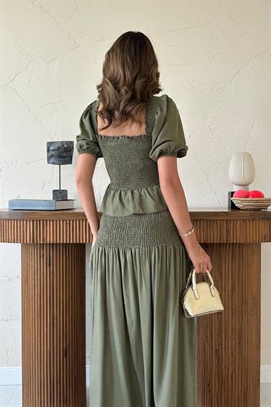 Toptan Haki Gipeli Keten Takım