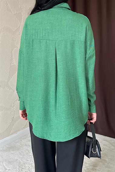 Wholesale Khaki Stone Embroidered Shirt