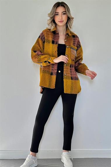 Toptan Hardal Buklet Cepli Zincir Taşlı Gömlek