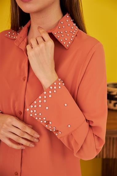 Оптовая продажа плитки Джессика Стоун Широкая рубашка с манжетами