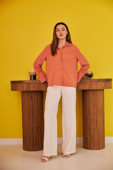 Оптовая продажа плитки Джессика Стоун Широкая рубашка с манжетами