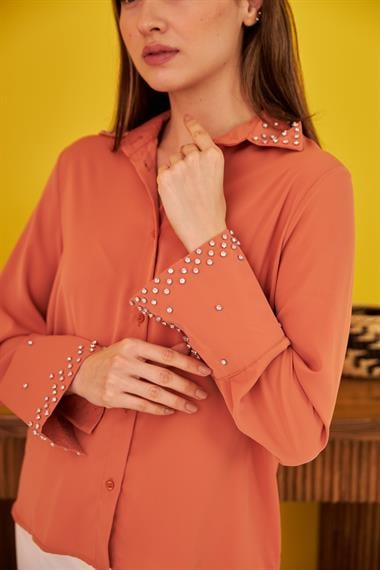 Оптовая продажа плитки Джессика Стоун Широкая рубашка с манжетами