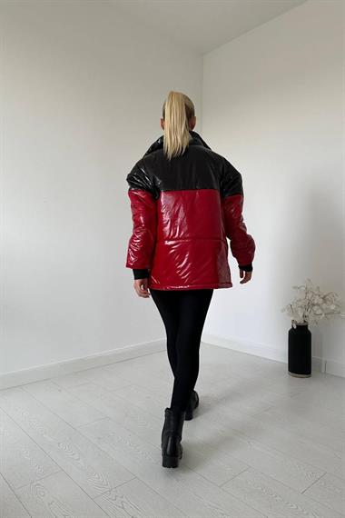 Toptan Kırmızı Parlak Şişme Mont