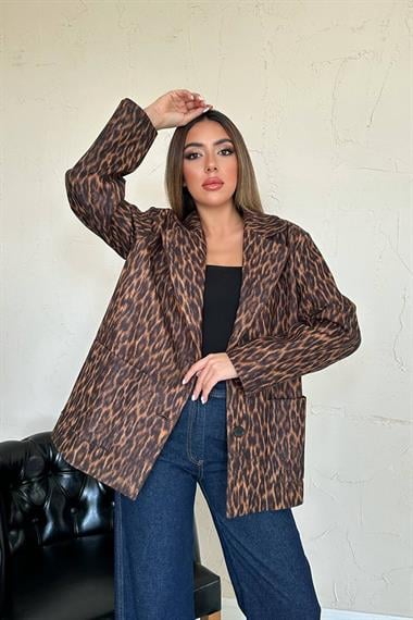 Toptan Leopar Leopar Ceket