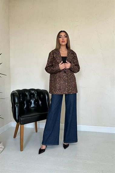 Toptan Leopar Leopar Ceket