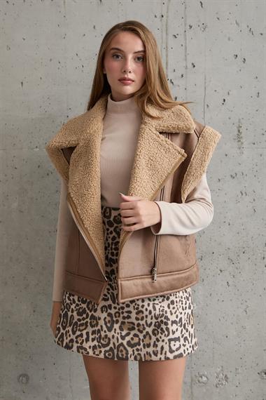 Toptan Leopar Leopar Desenli Etek