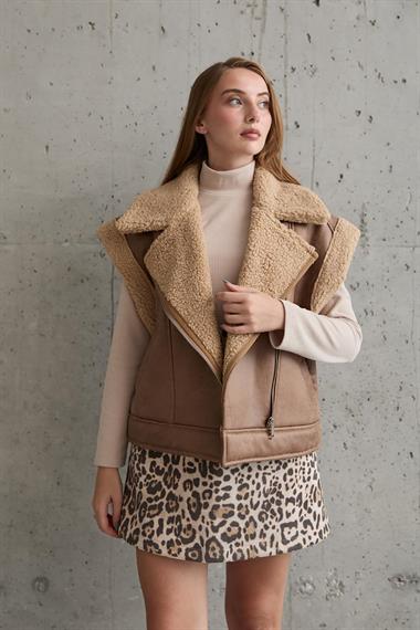 Toptan Leopar Leopar Desenli Etek