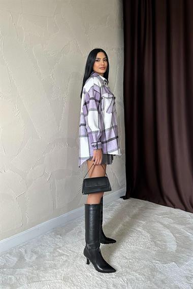 Wholesale Lilac Pocket Lumberjack Shirt