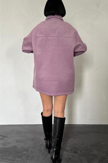 Toptan Lila Cepli Yumoş Gömlek