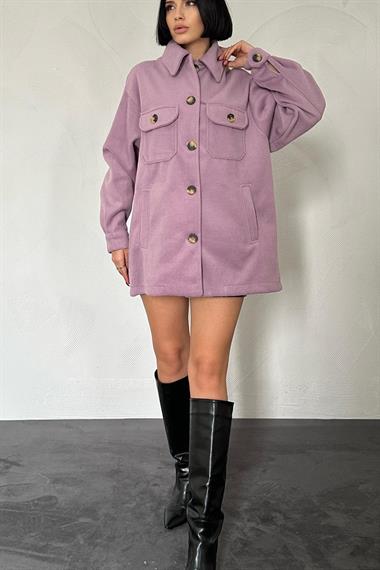 Toptan Lila Cepli Yumoş Gömlek