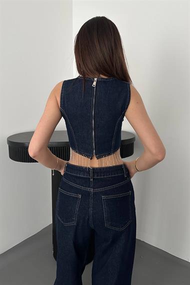 Wholesale Blue Chain Blouse