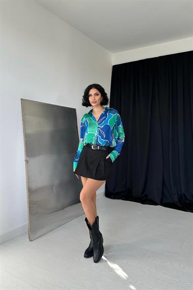 Wholesale Blue Patterned Shirt