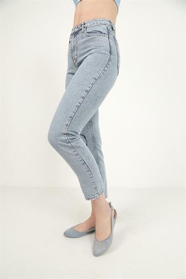 Toptan Mavi Desenli Jeans Pantolon