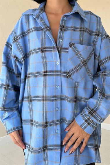 Wholesale Blue Plaid Shirt