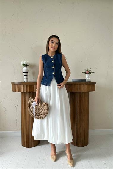 Toptan Mavi Kot Yelek