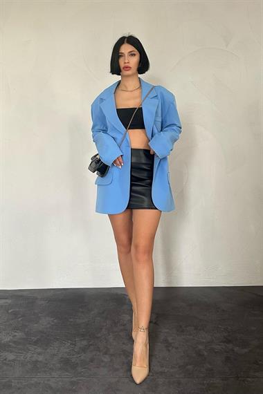 Toptan Mavi Oversize Ceket