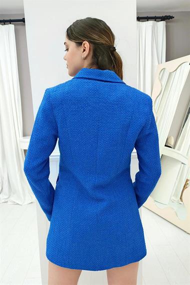 Toptan Mavi Tüvit Ceket