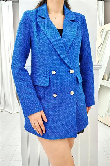 Toptan Mavi Tüvit Ceket
