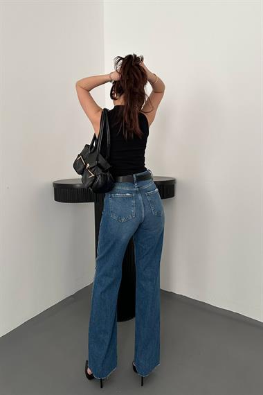 Toptan Mavi Yırtık Jeans Pantolon