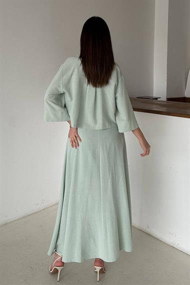 Toptan Mint Askılı Elbise Ve Gömlek