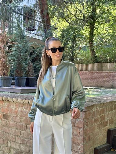 Toptan Mint Bomber Ceket