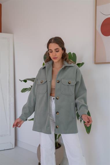 Toptan Mint Cepli Yumoş Gömlek