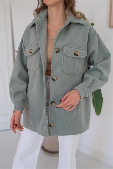 Toptan Mint Cepli Yumoş Gömlek