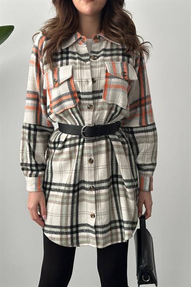 Toptan Mint Oduncu Gömlek Elbise