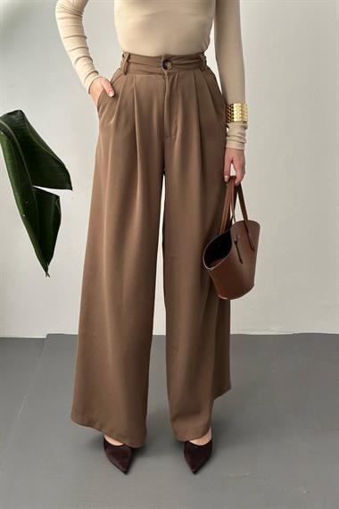 Toptan Mocca Pileli Comfort Pantolon