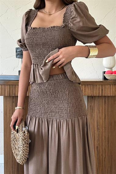 Toptan Moccah Gipeli Keten Takım