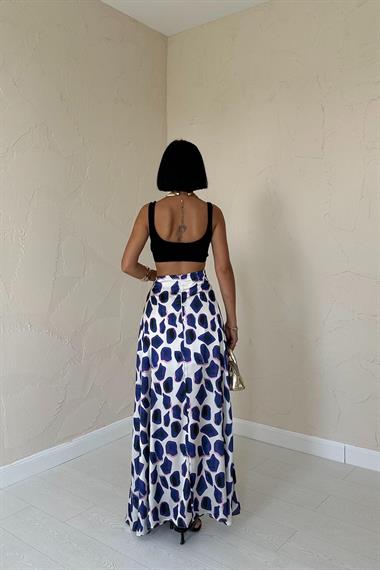 Toptan Mor Desenli Etek