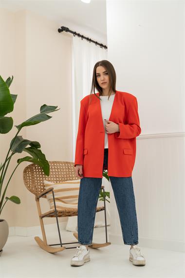 Toptan Oranj Eteği Lastikli Ceket