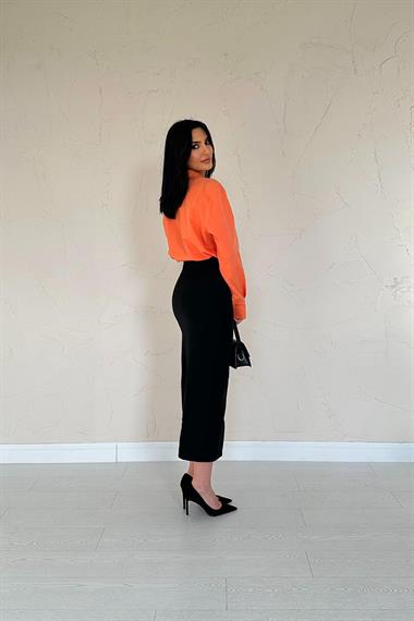 Toptan Oranj Poplin Gömlek